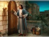 Signore Gesù bussando alla porta